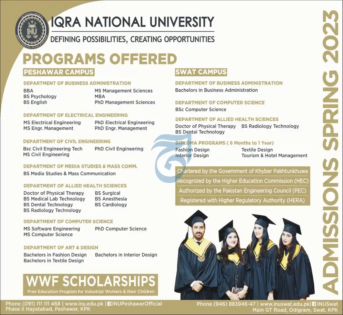 Iqra National University Admissions Spring 2023 Iqra National University Admissions Spring 2023