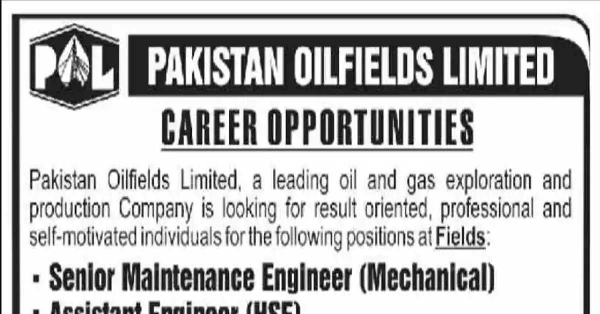 Social Image Pakistan Oilfields Limited Latest Jobs in Pakistan 2023 Apply Now