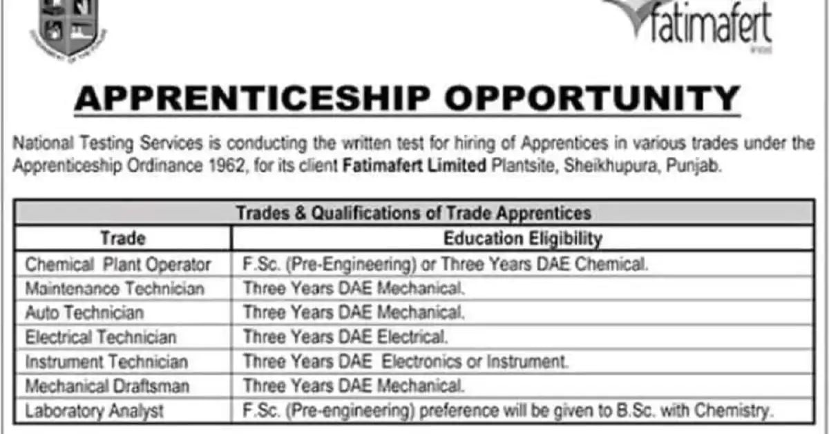 Social Image Fatimafert Limited Apprenticeship Opportunity 2023 Apply Now