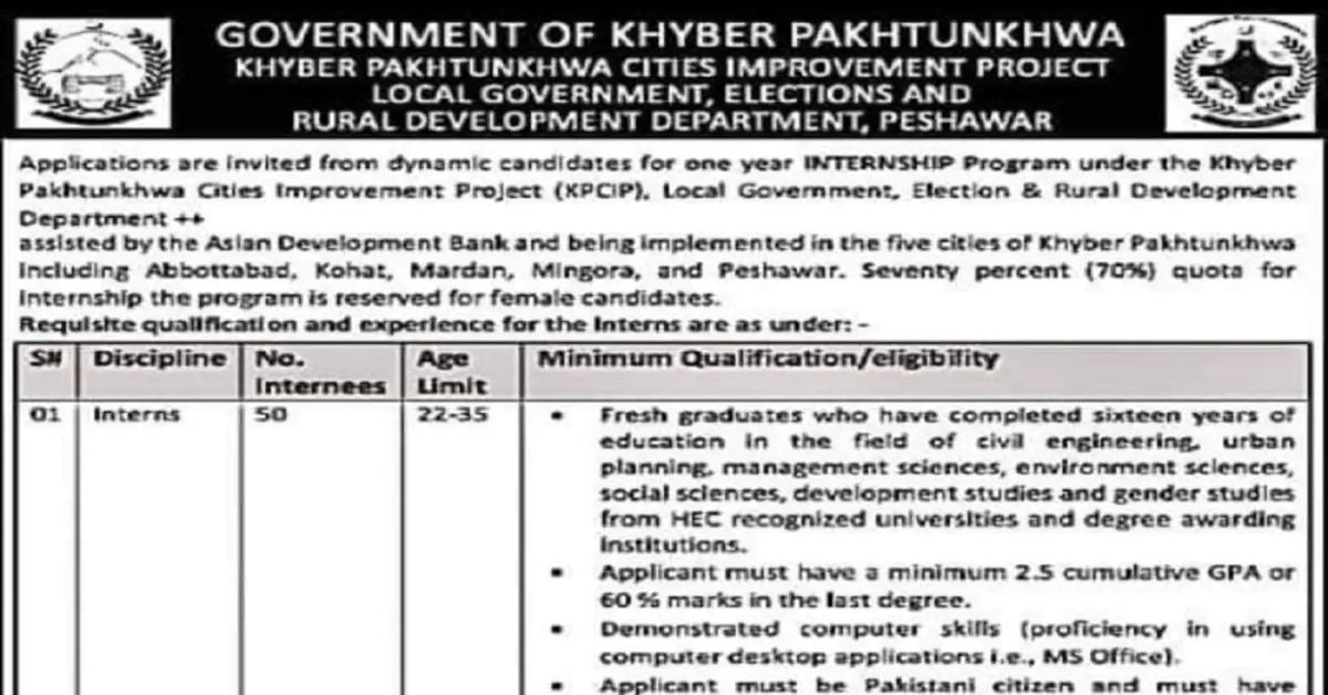 Social Image KPCIP Latest Internships 2023 Apply Now