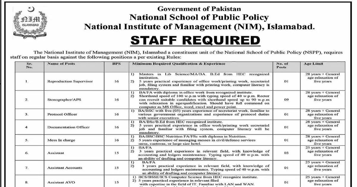 Social Image National School of Public Policy NIM Jobs 2023 Apply Now
