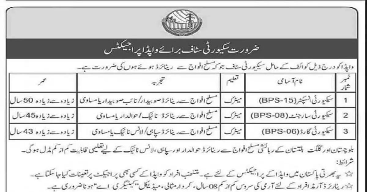 Social Image WAPDA Jobs For Security Staff 2023 Apply Now
