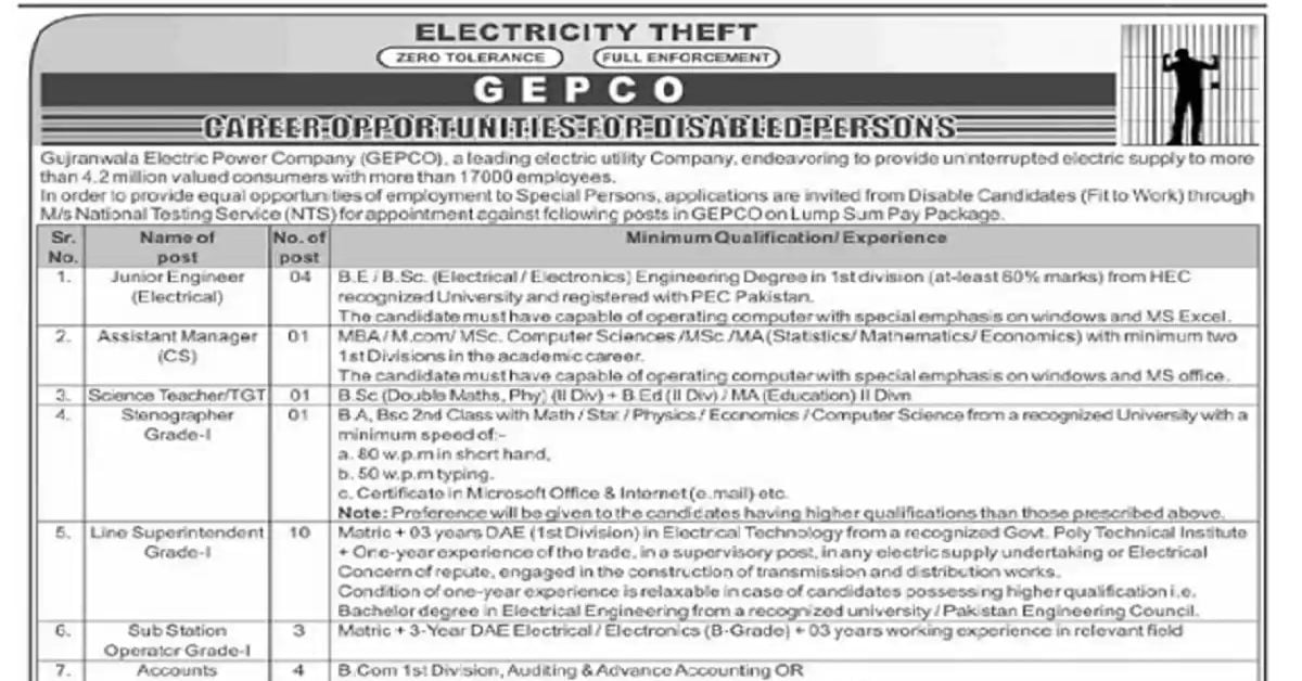 Social Image GEPCO Job Vacancies 2023 Apply Now