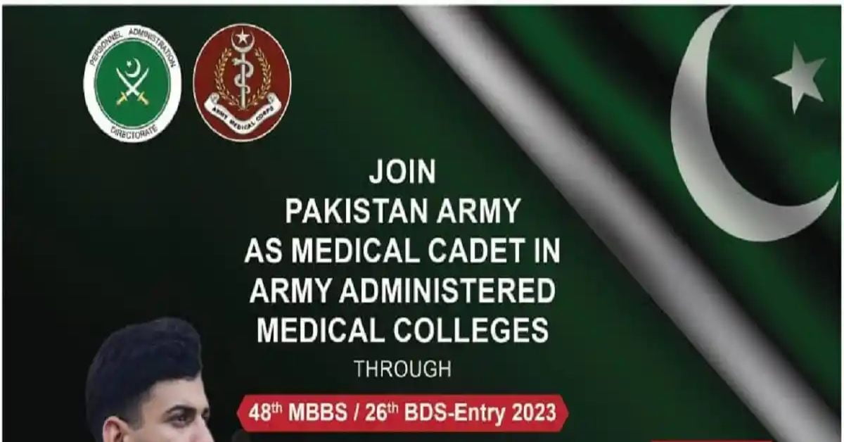 Social Image Join Pak Army as Medical Cadet Jobs 2023 Apply Now