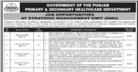 Social Image Primary and Secondary Healthcare Department Jobs June 2023