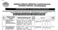 Social Image Sindh Public Service Commission SPSC Jobs Ad No 7 2023 Apply Now