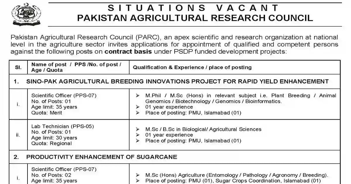 Social Image PARC Jobs September 2023 Apply Now
