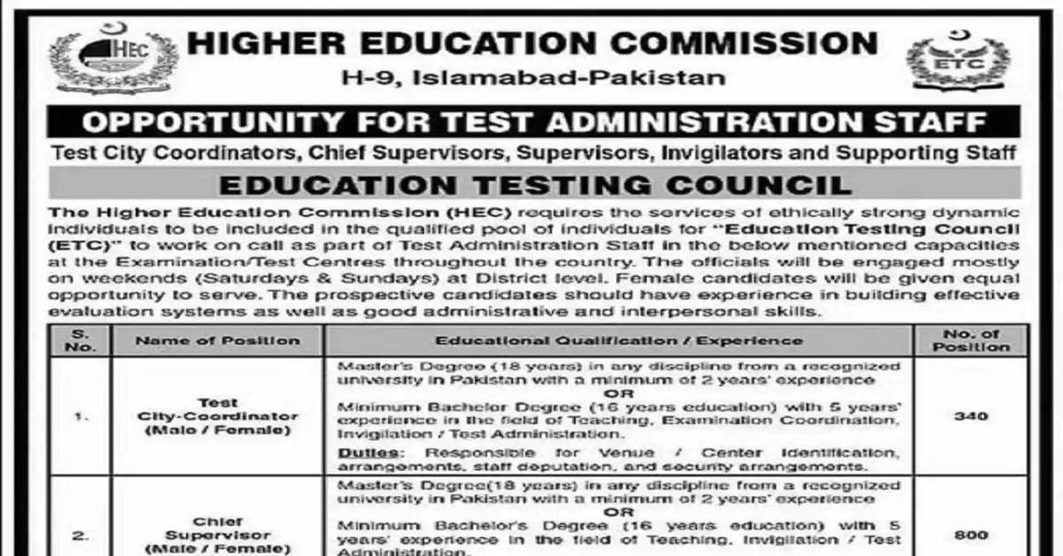 Social Image HEC ETC Jobs October 2023 Apply Now