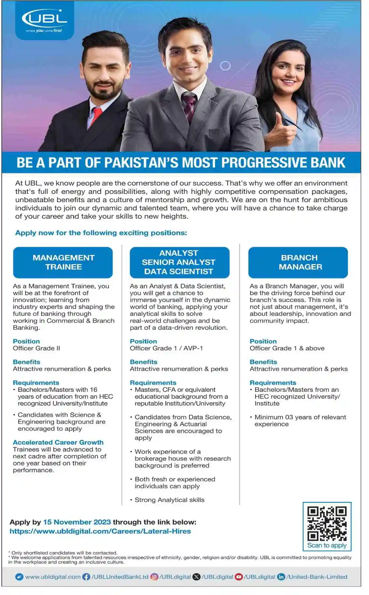 UBL United Bank Limited Jobs October 2023 Apply Now UBL United Bank Limited Jobs October 2023 Apply Now