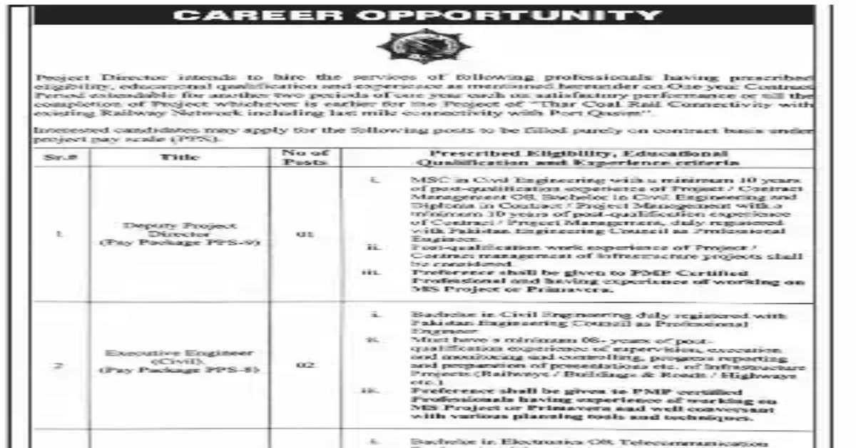 Pak Railway Jobs 2024