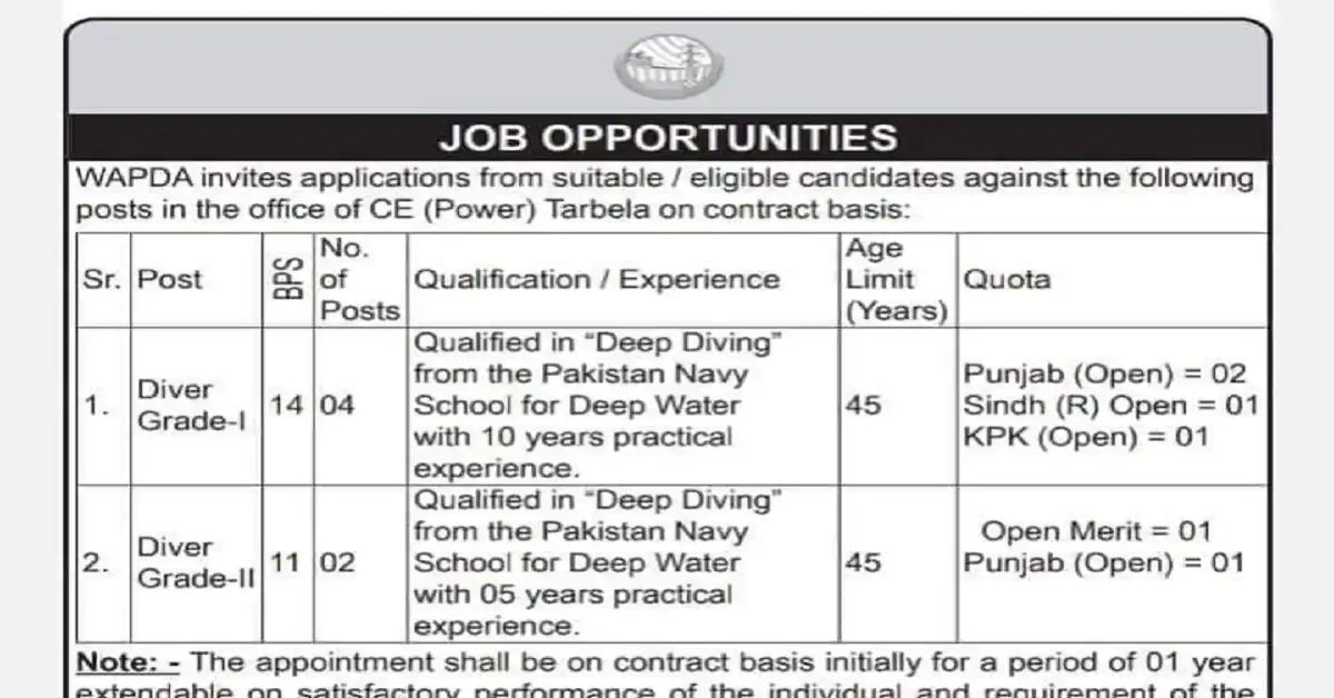 Wapda Latest Jobs 2024