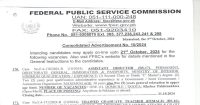 FPSC Jobs Ad No 10 2024