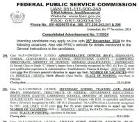 FPSC Jobs Ad No 11 2024