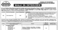 Bureau of Statistics Punjab Jobs 654 Vacancies