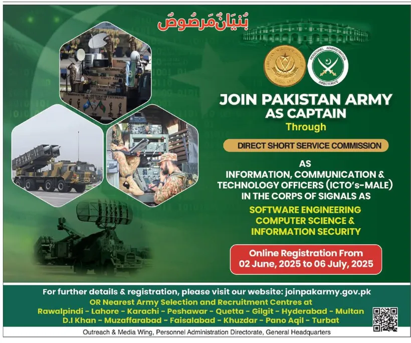 Join Pakistan Army as Captain Through DSSC 2025 Join Pakistan Army as Captain Through DSSC 2025