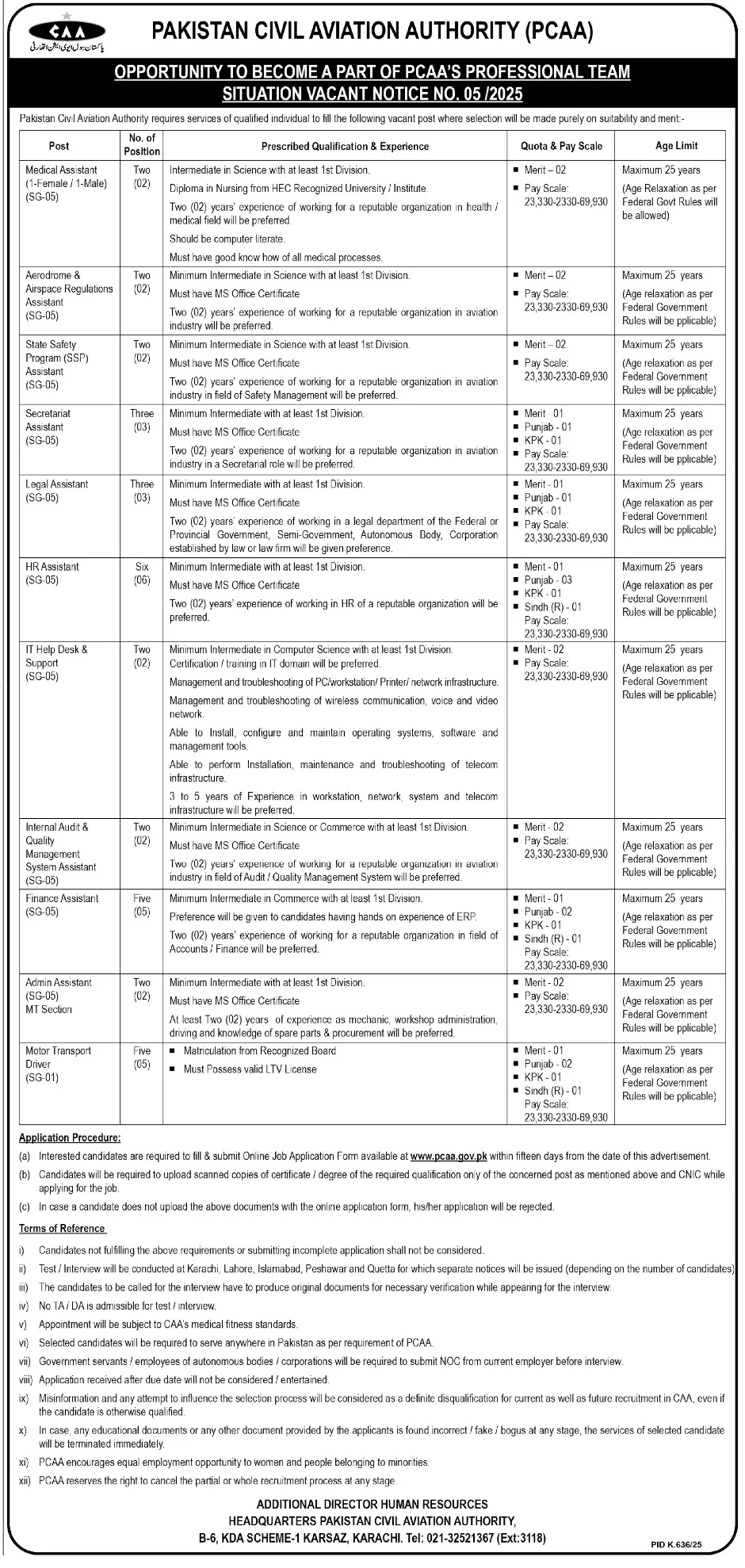 PCCA AD NO 5 Latest Jobs 2025 Apply Now PCCA AD NO 5 Latest Jobs 2025 Apply Now