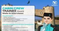 Serene Air Cabin Crew Trainee (Fresh) Jobs 2025