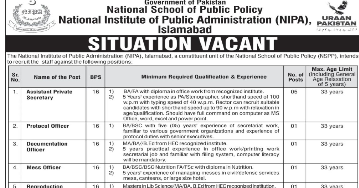 NIPA Jobs 2025 Apply Now