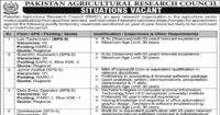 Pakistan Agricultural Research Council Jobs 2025 Apply Now
