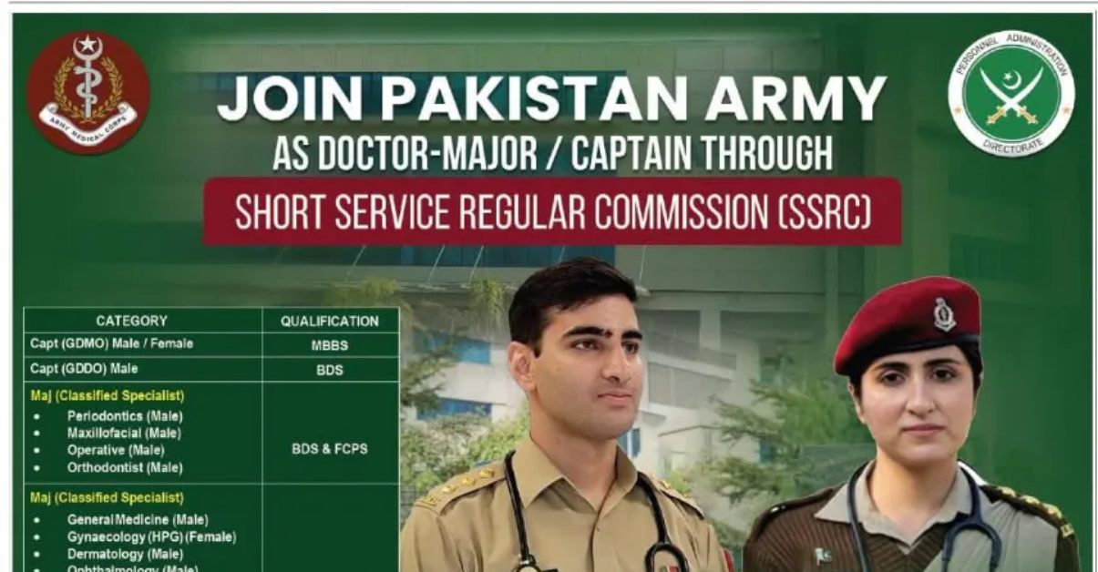 Join Pak Army As Doctor SSRC 2026 Apply Now